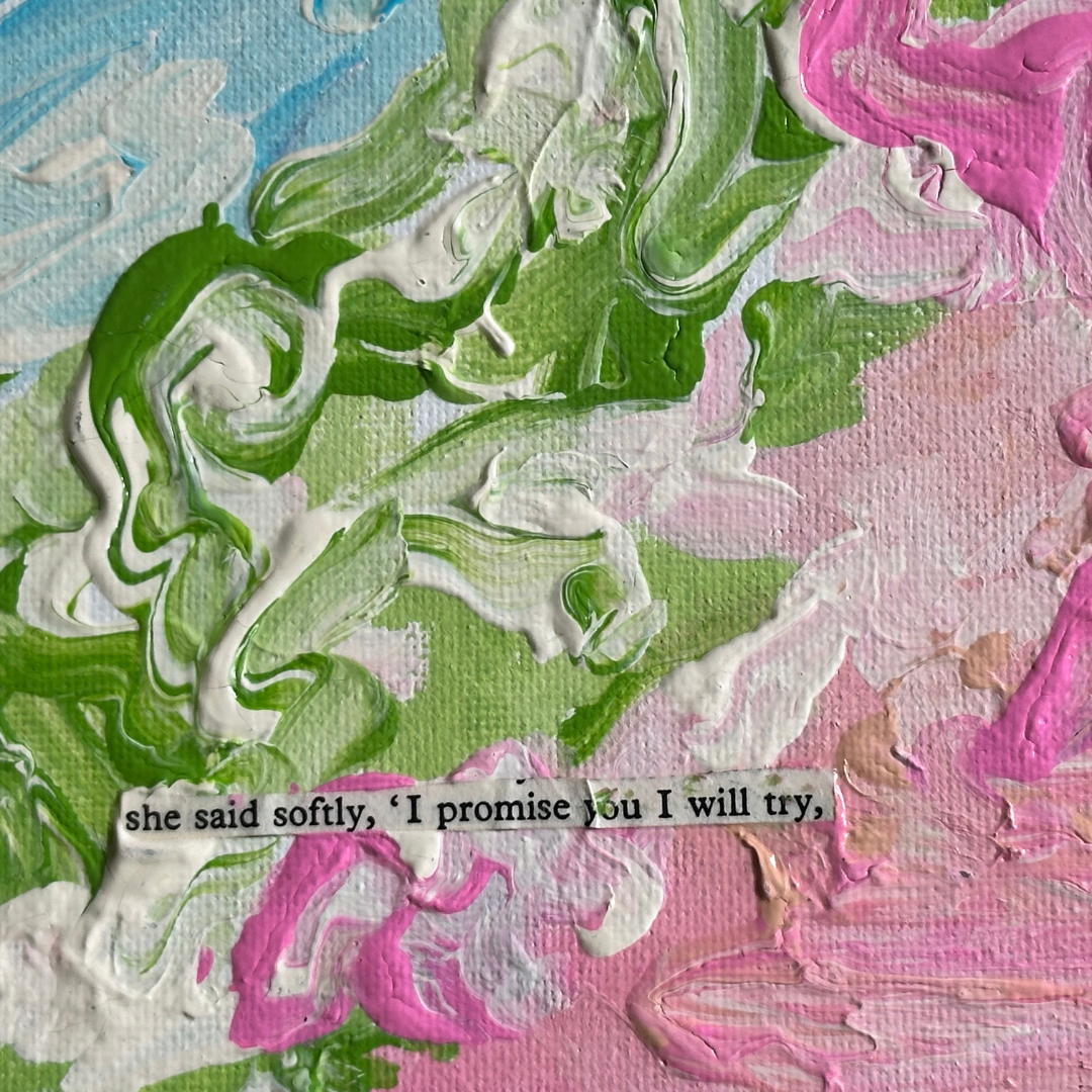 A Girl's Promise 6" x 6" Abstract Original Painting